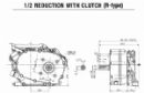 2:1 Reduction Gearbox with Clutch fits Honda Engines GX160 - GX200